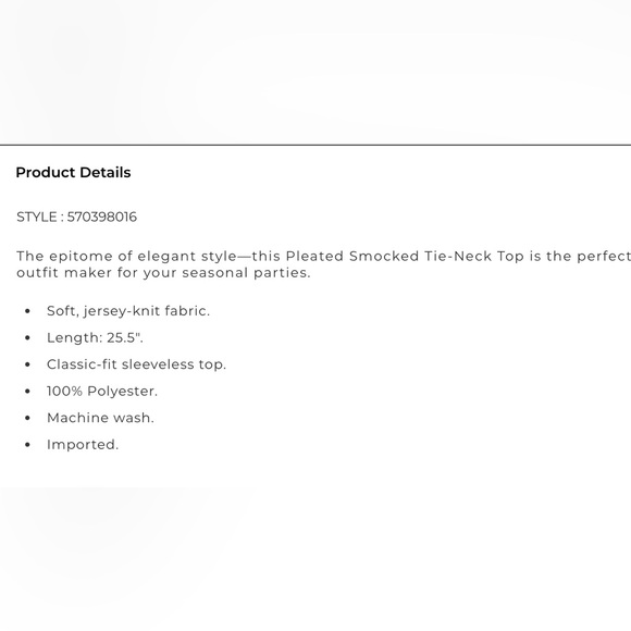 CHICO’S PLEATED SMOCKED TIE-NECK TOP ENGLISH CREAM SZ 3 (XL) - Picture 6 of 7